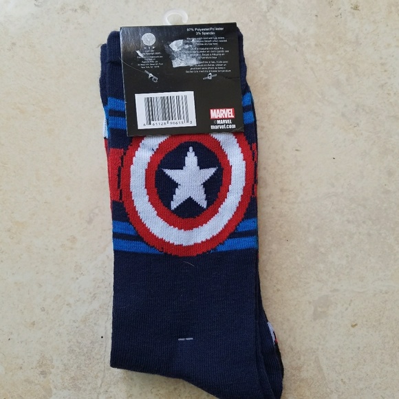 Captain America socks x2 - Picture 2 of 2
